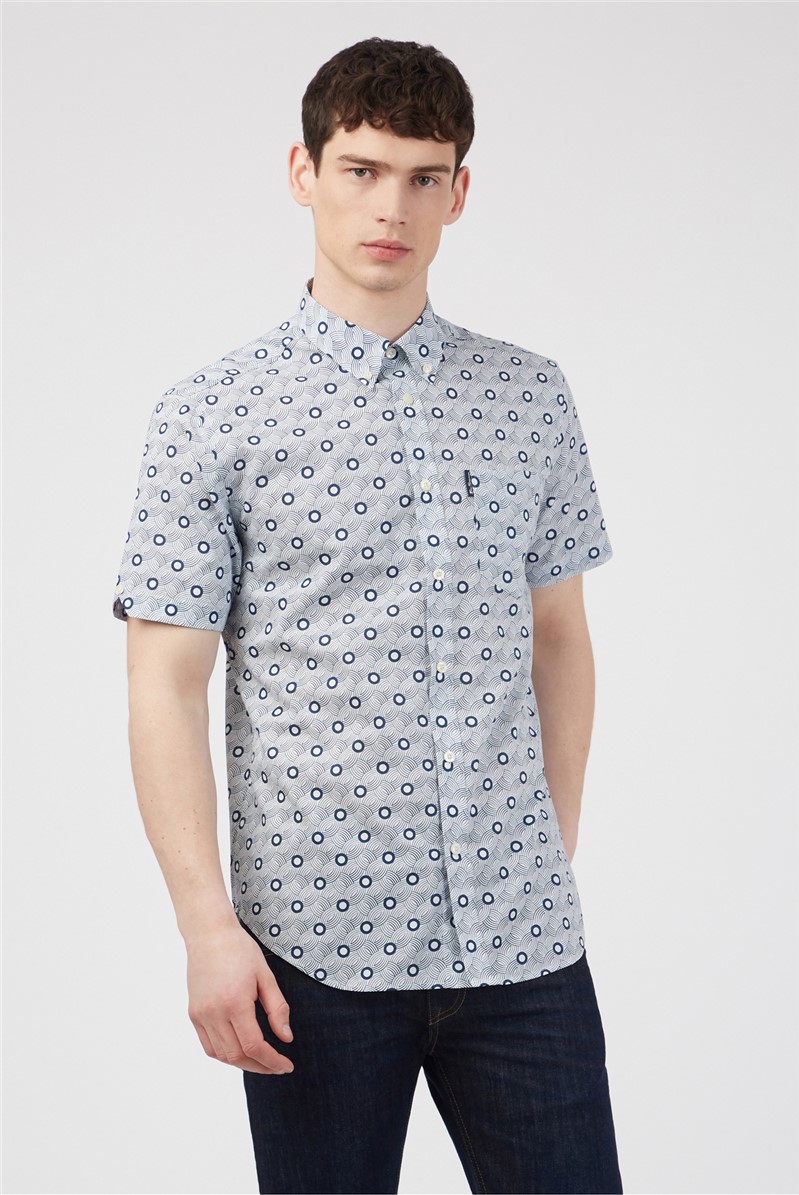  Regular Fit Retro Print Shirt