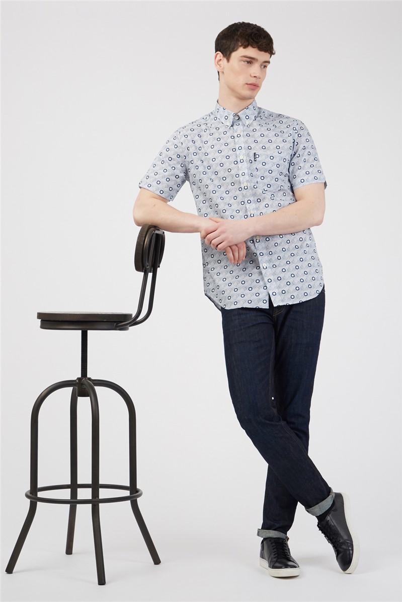  Regular Fit Retro Print Shirt