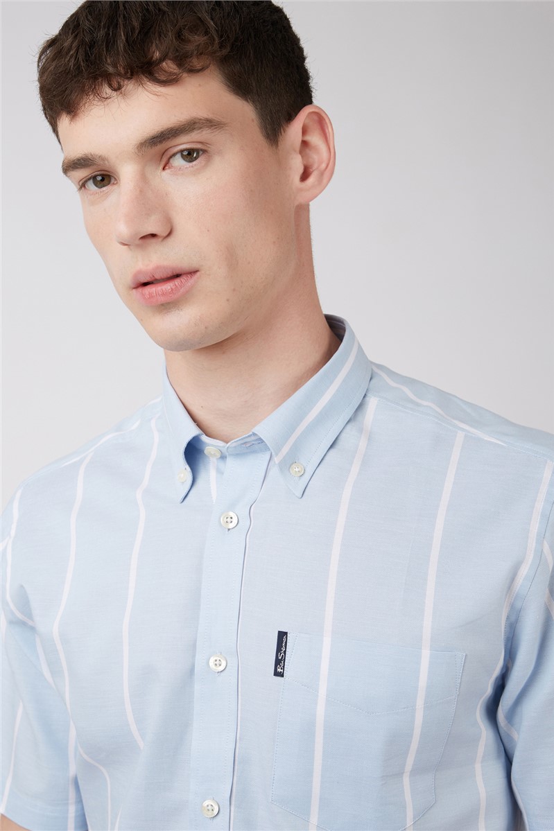  Short Sleeve Oxford Stripe Shirt