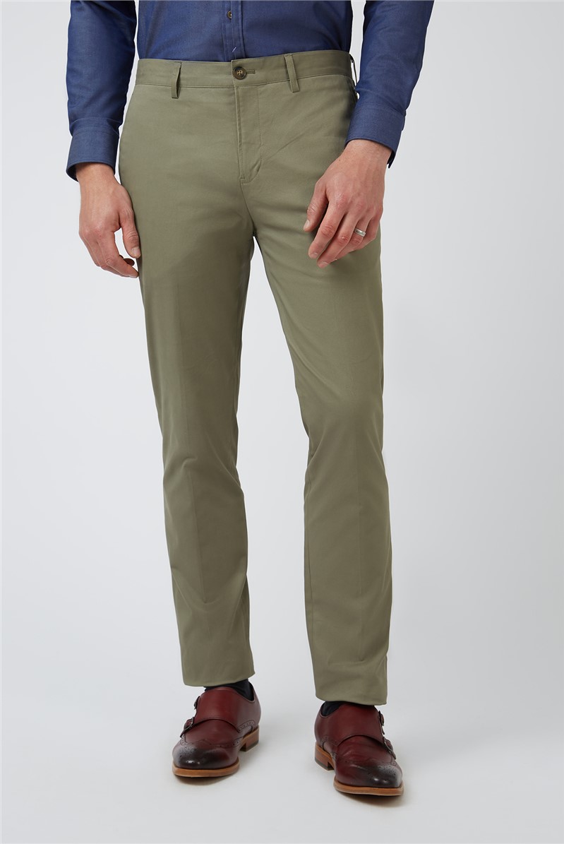 Plain Front Khaki Chino Trouser