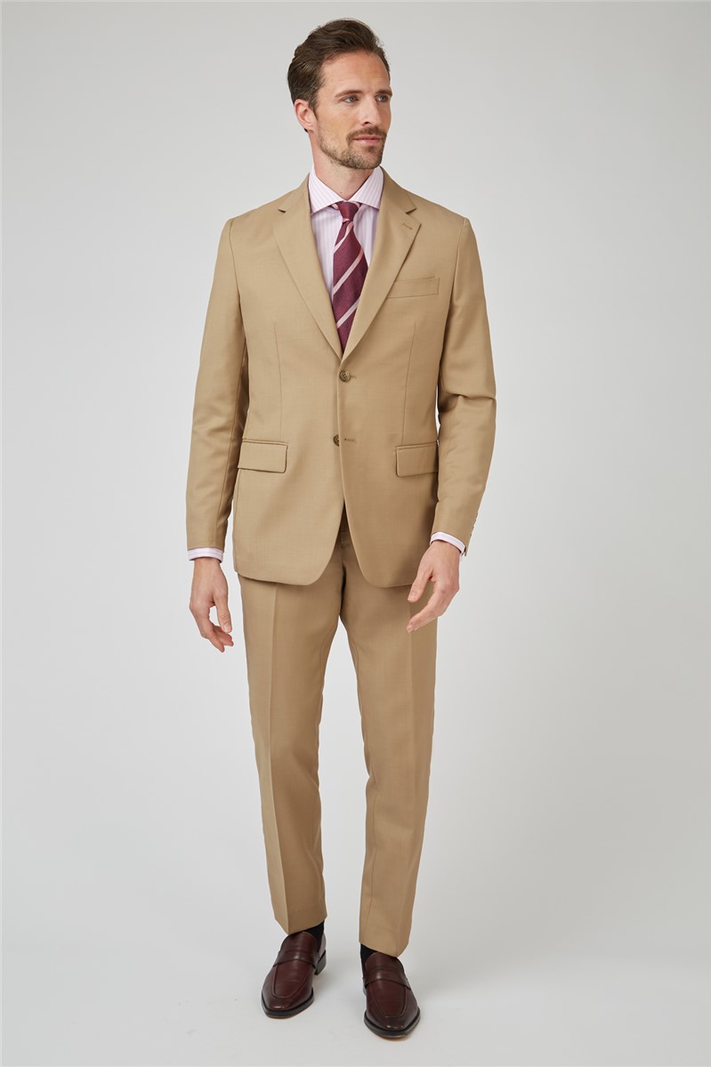 Jeff Banks Beige Plain Suit Jacket