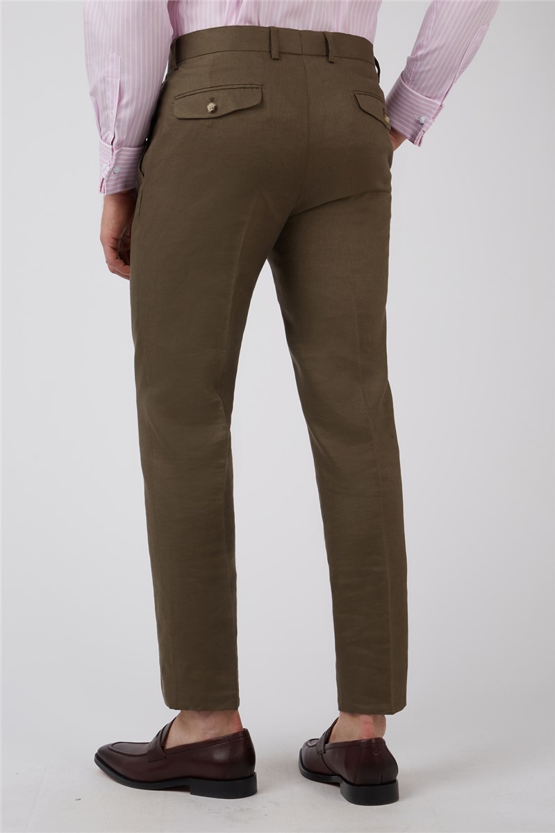 Jeff Banks Bronze Linen Suit Trousers