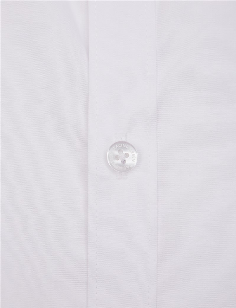  Two Pack White Tailored Fit Point Collar Single Cuff Shirts