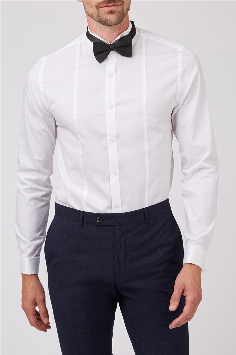  Single Cuff White Wing Collar Dobby Shirt