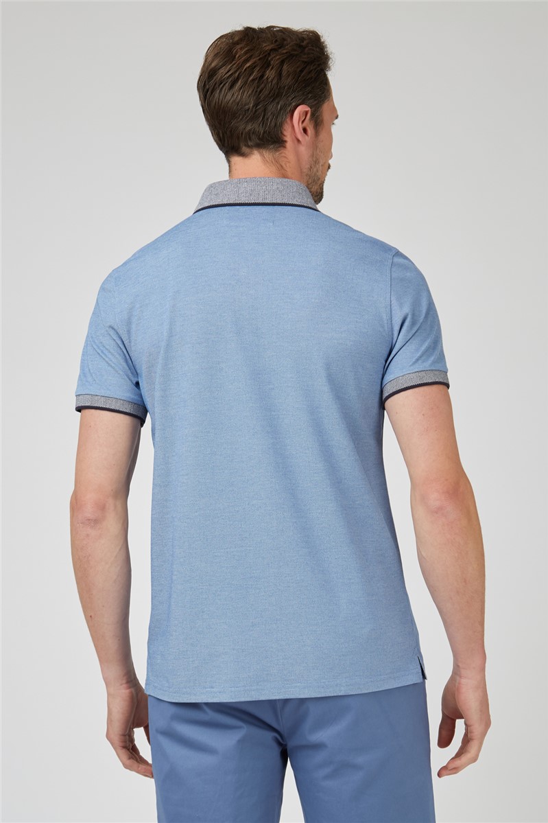 Jeff Banks Contrast Stitch Yoke Polo Shirt