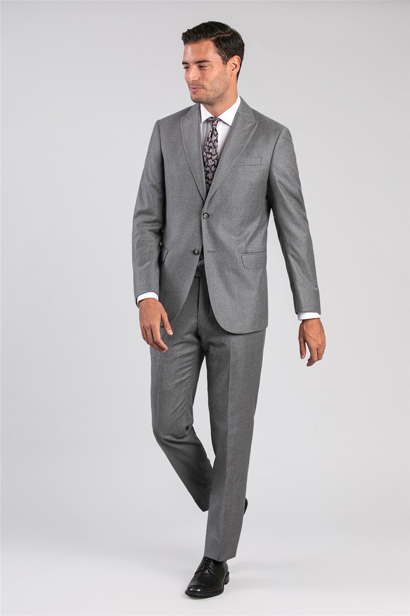  Grey Solid Smart Blazer