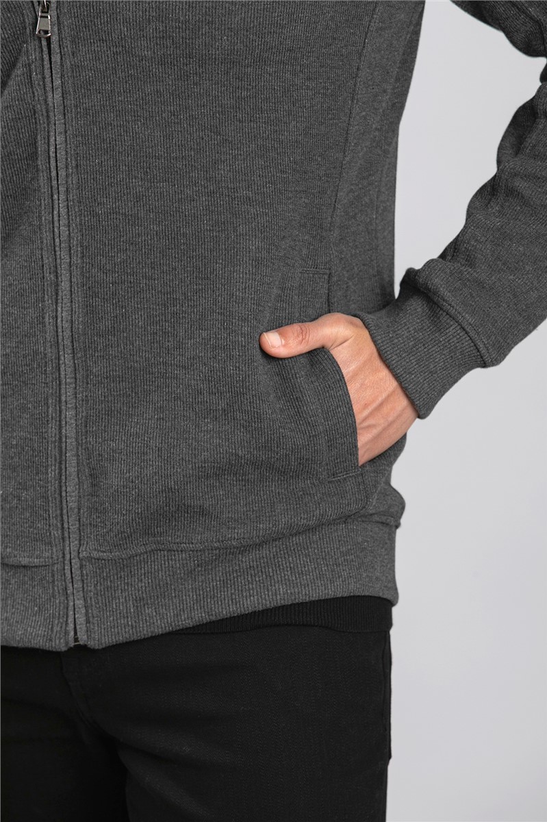  Dark Grey Full Zip Sweatshirt