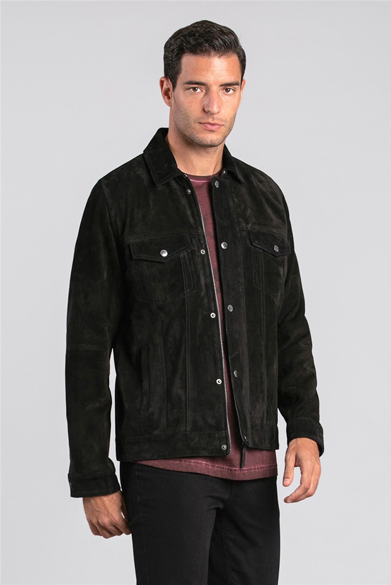  Slim Fit Black Leather Jacket