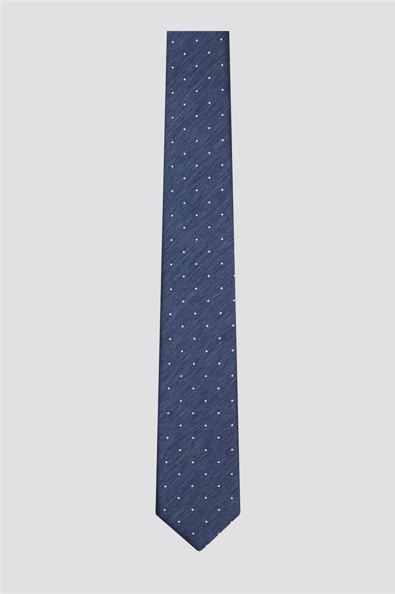 Racing Green Slim Blue Spotted Tie