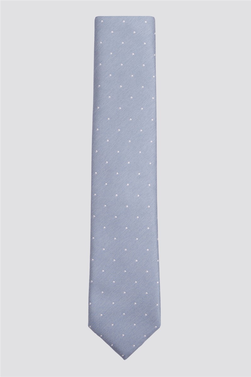  Slim Light Blue Spot Tie