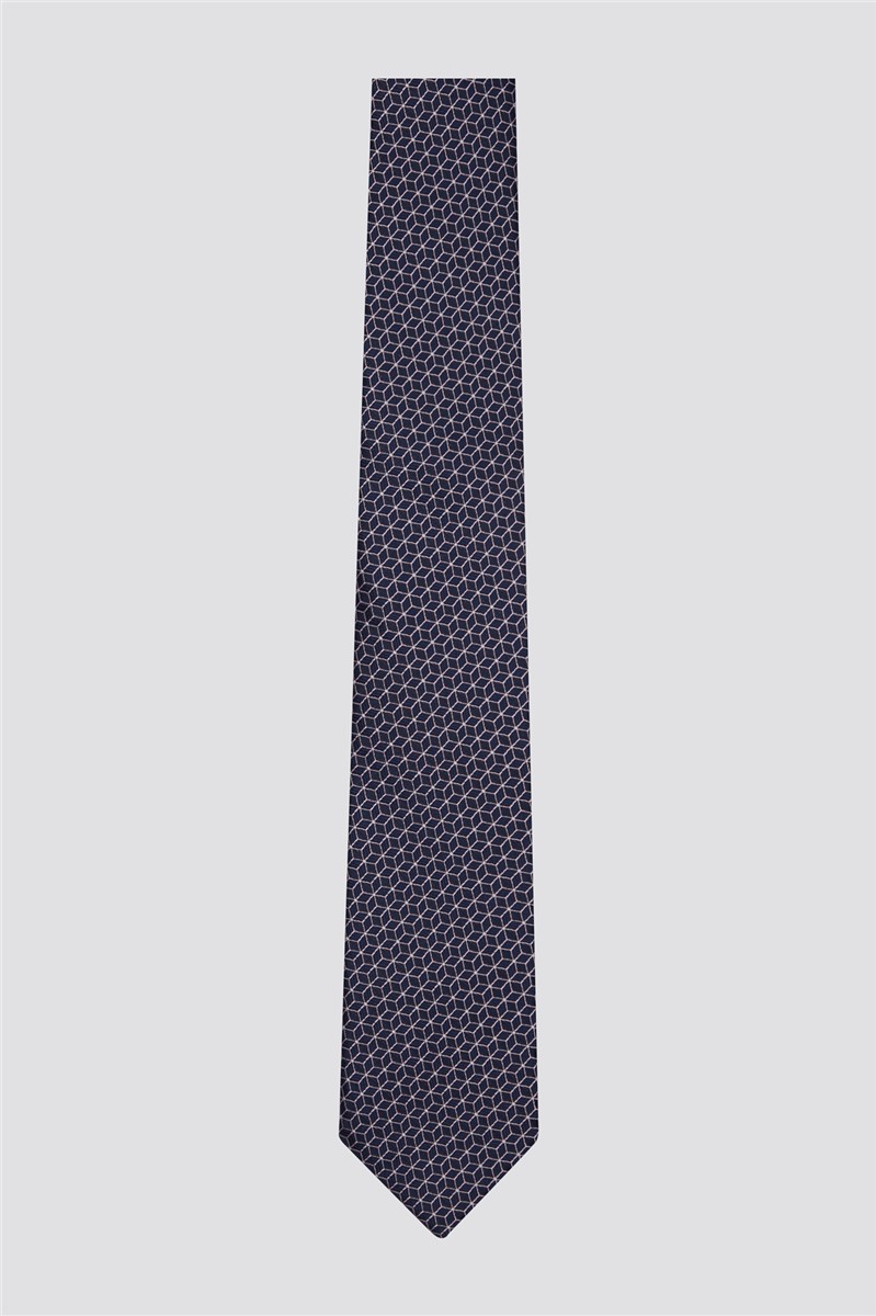  Pink Geometric Tie