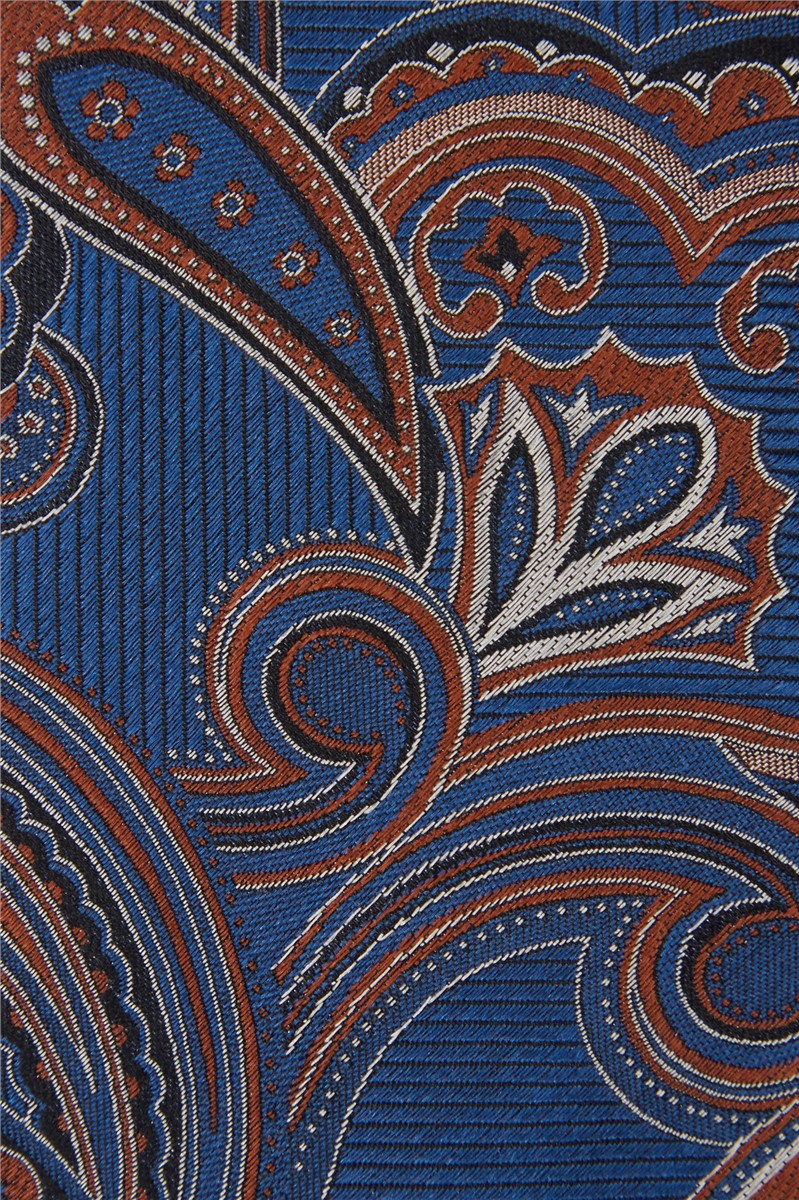  Blue Rust Paisley Tie