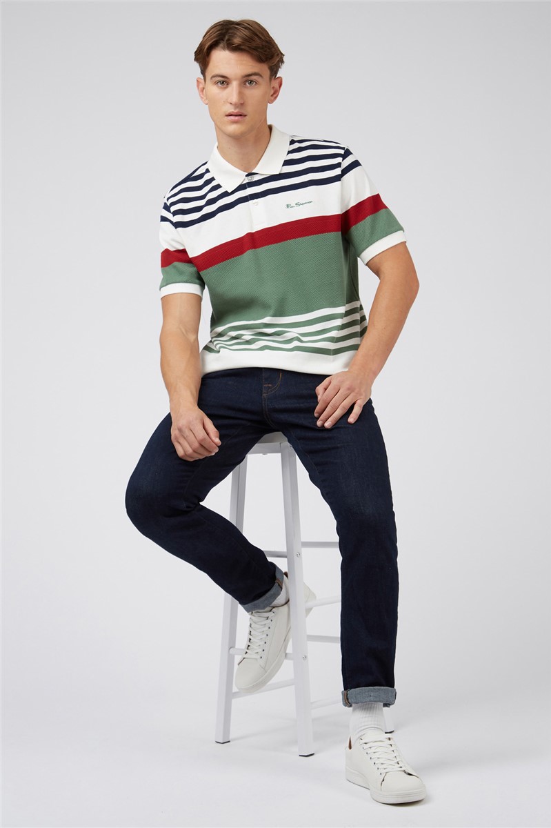   Engineered Stripe Polo