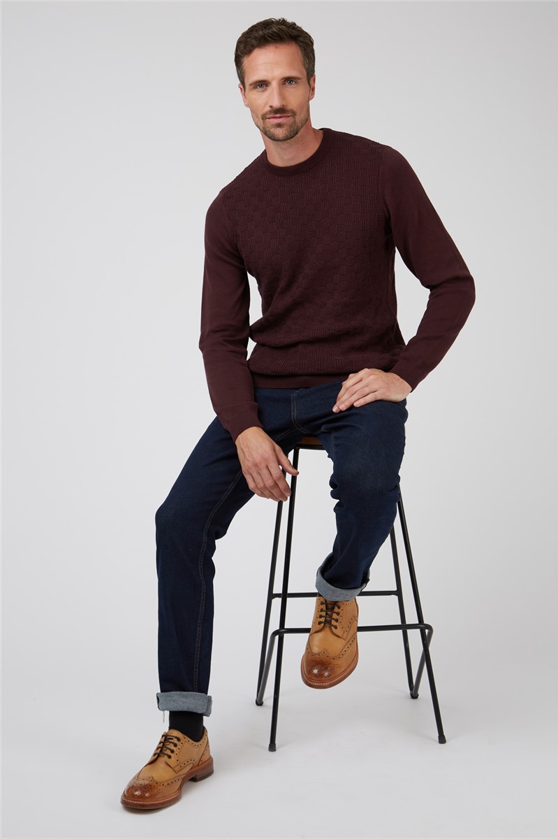 17299 Wine Crew Neck Jumper