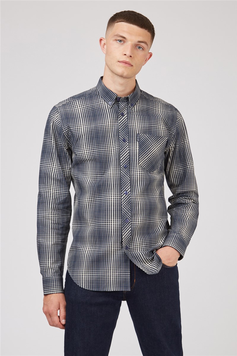 Ben Sherman Long Sleeve Gradient Check Shirt