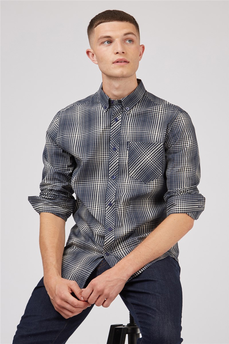 Ben Sherman Long Sleeve Gradient Check Shirt