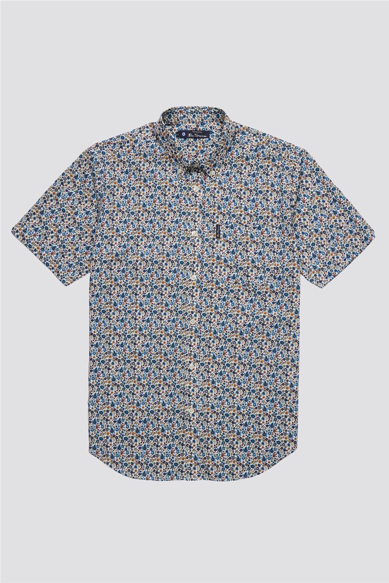 Ben Sherman Short Sleeve Multi Colour Floral Shirt