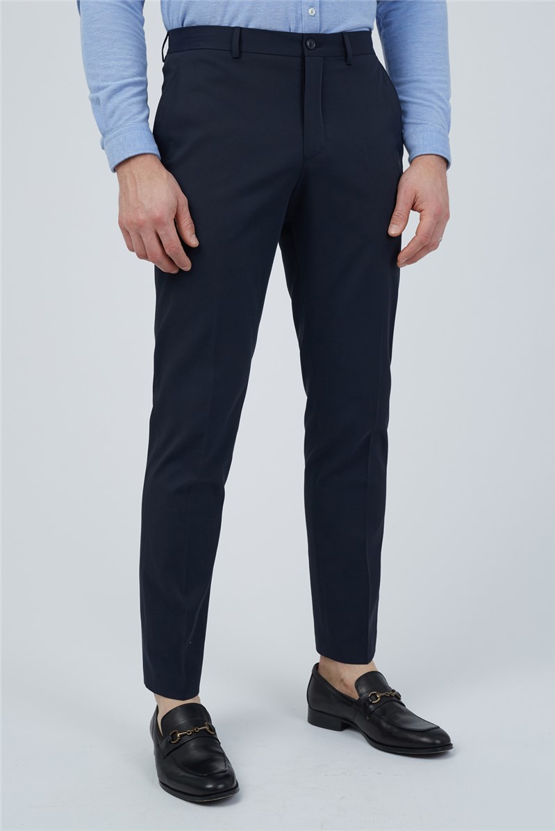  Tailored Fit Navy Plain Suit