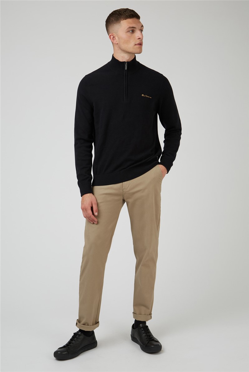  Half Zip Funnel Neck Jumper