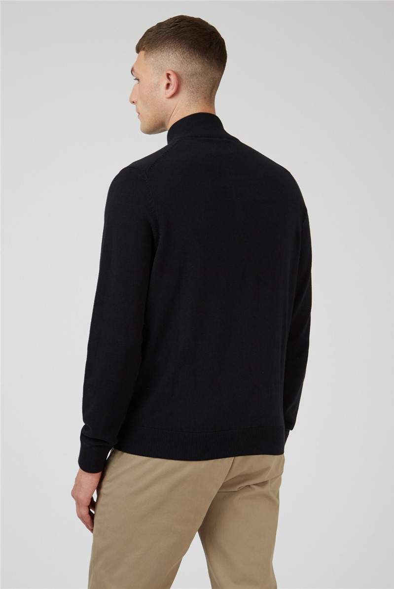  Half Zip Funnel Neck Jumper