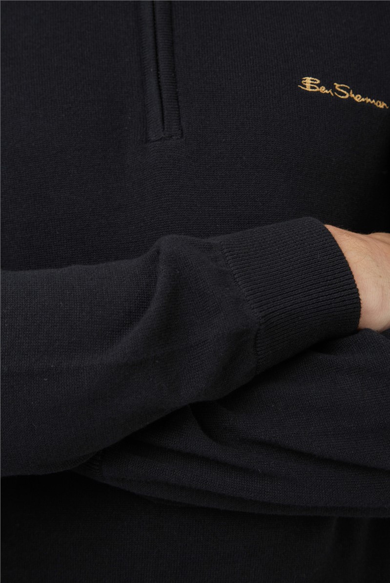  Half Zip Funnel Neck Jumper