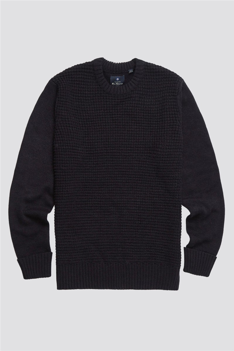 Ben Sherman Fishermans Rib Texture Knit Jumper