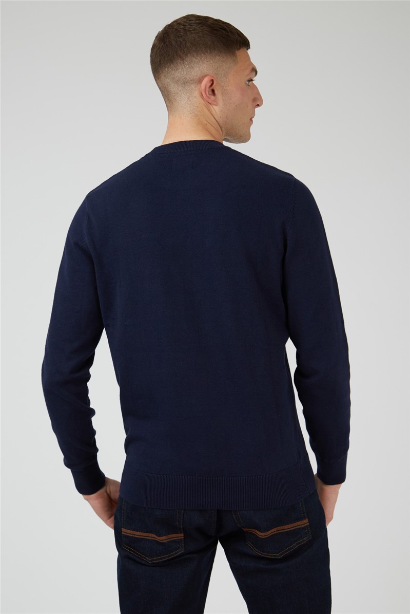  Chest Stripe Crew Neck Jumper