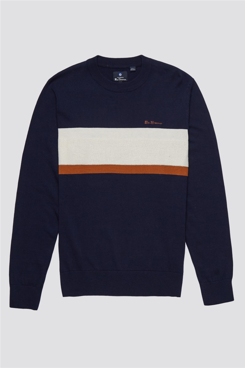  Chest Stripe Crew Neck Jumper