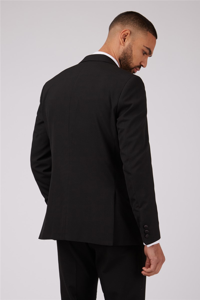 Limehaus Black Notch Lapel Tailored Fit Tuxedo Jacket