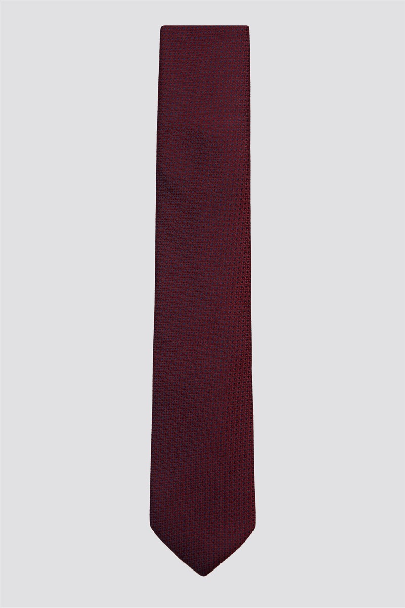 Limehaus Burgundy Silk Textured Tie