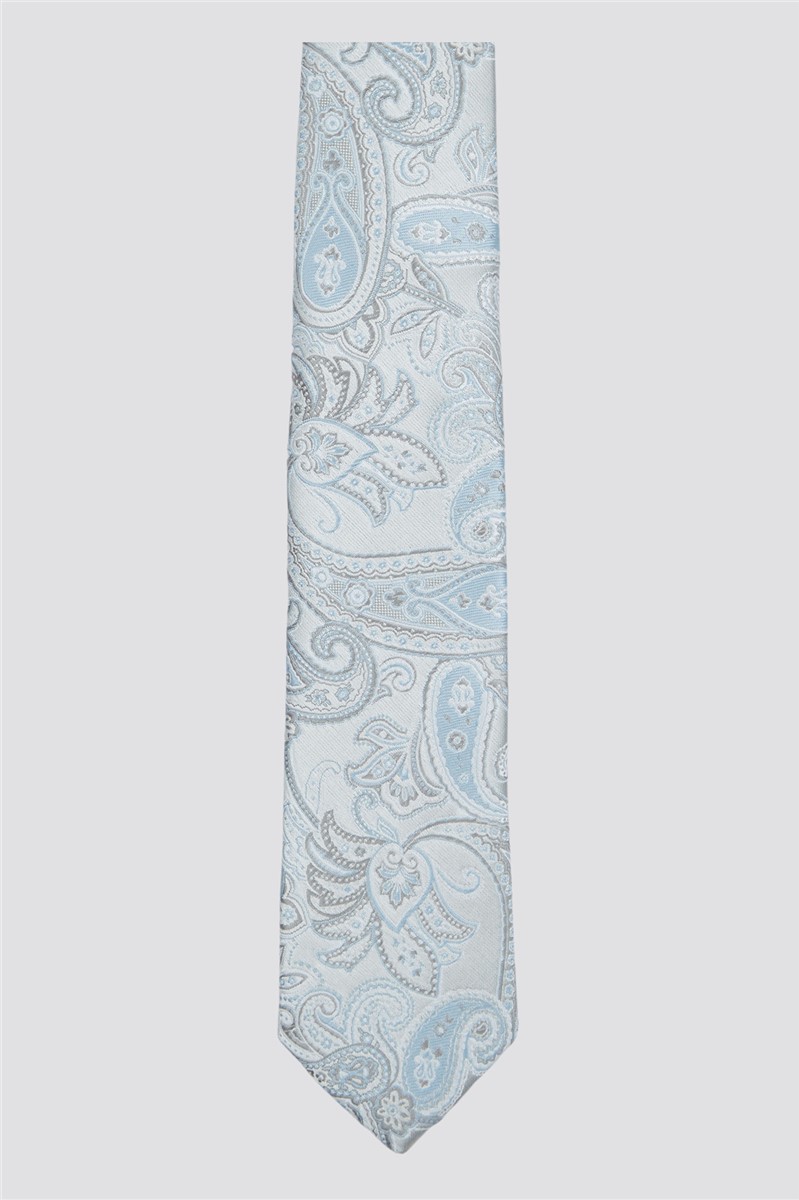  Silver Paisley Tie