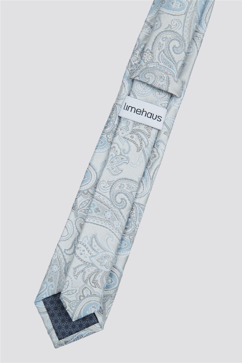  Silver Paisley Tie