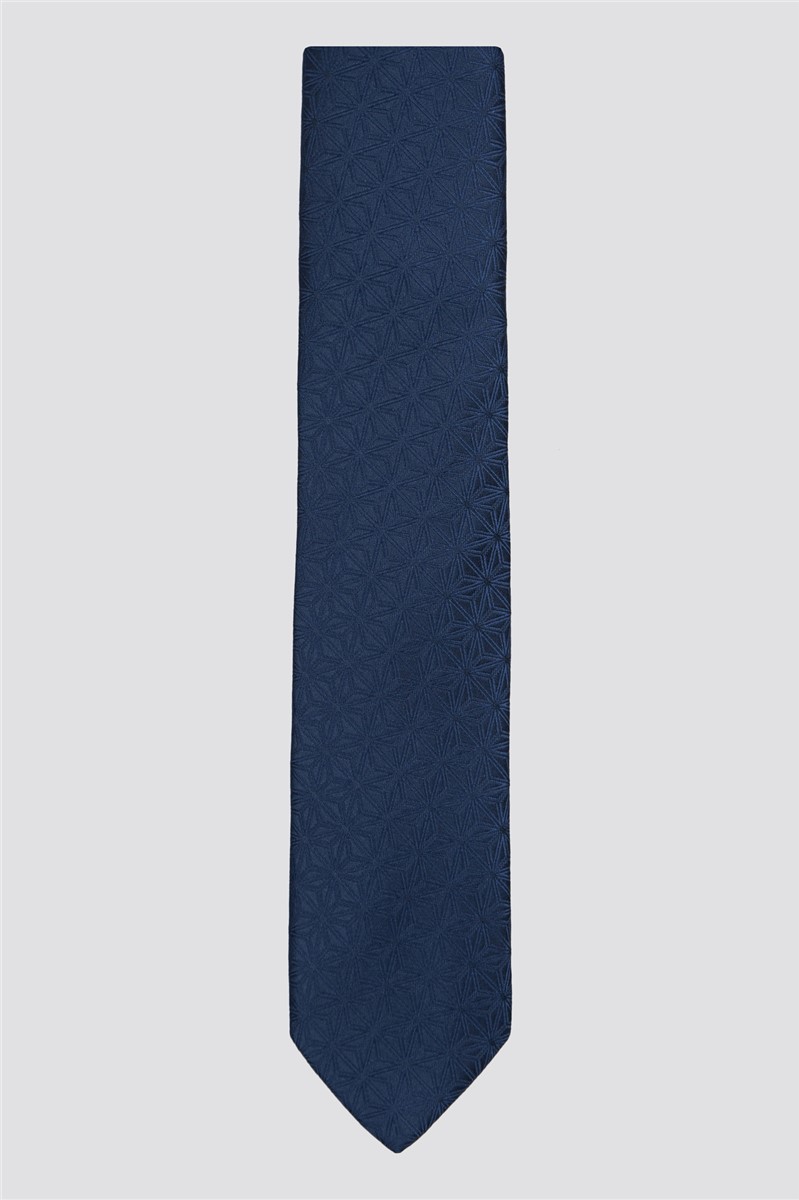 Racing Green Navy Geometric Tie