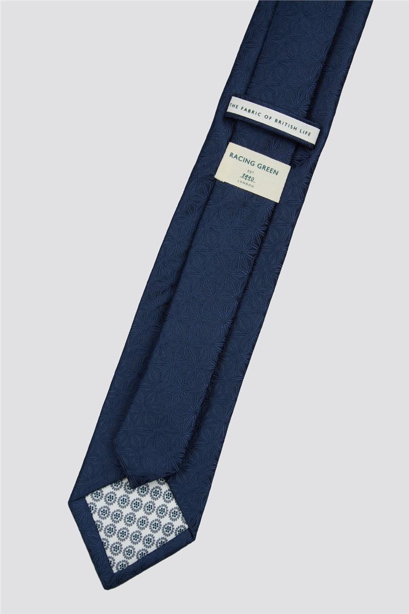 Racing Green Navy Geometric Tie