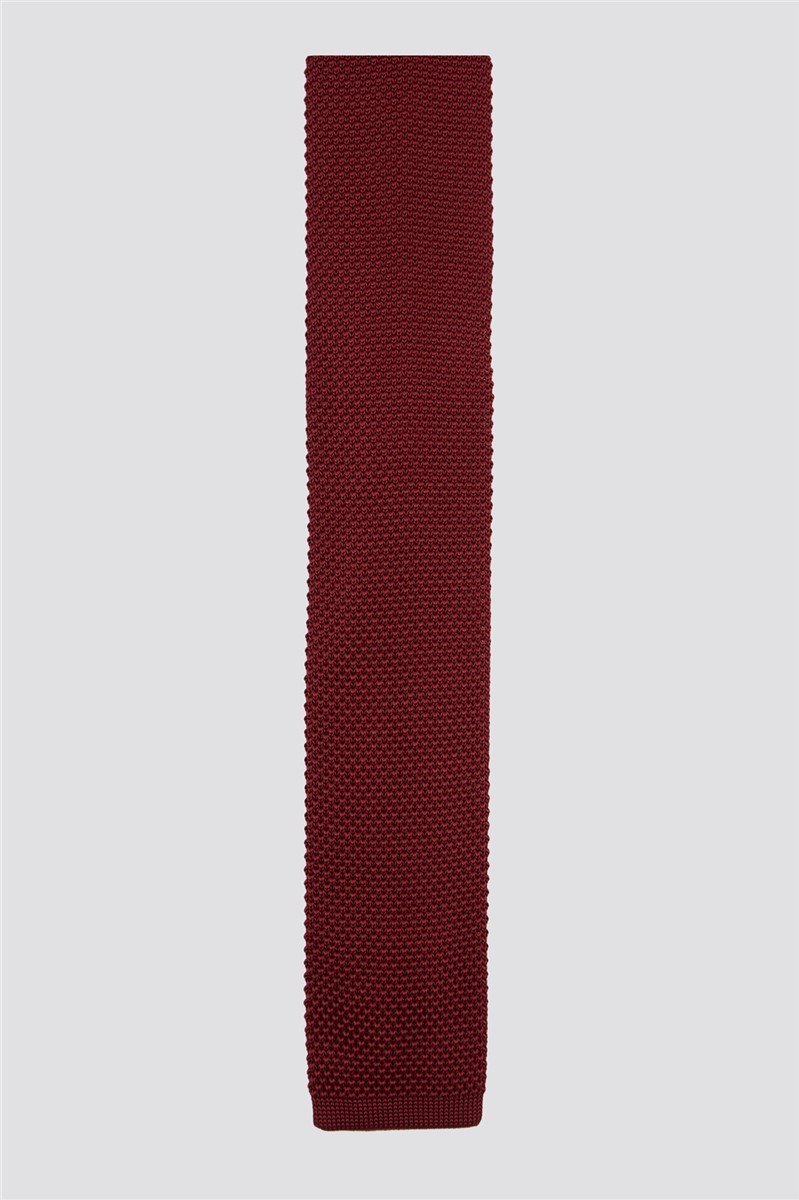  Burgundy Knitted Tie