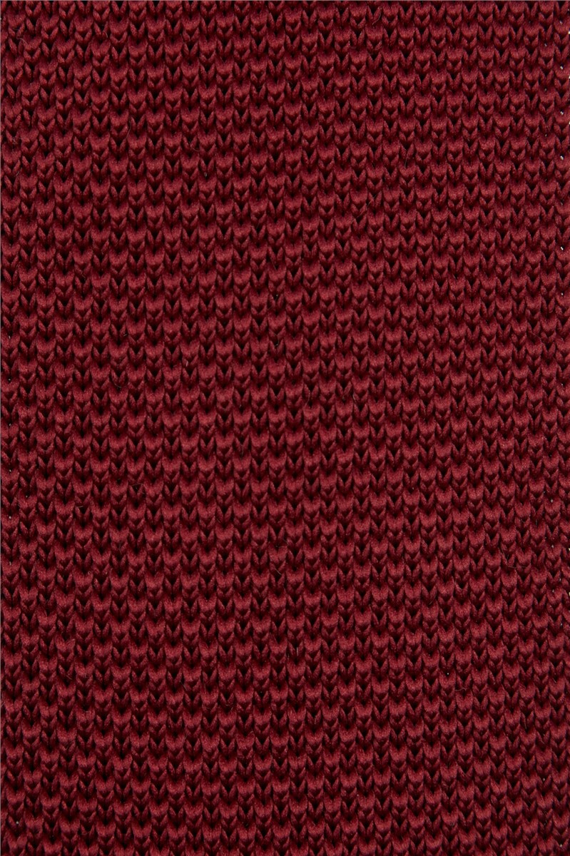  Burgundy Knitted Tie