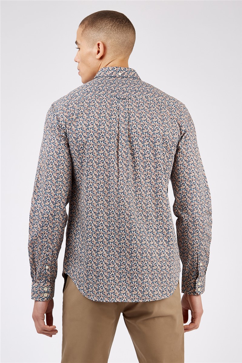  Long Sleeve Multicoloured Floral Print Shirt