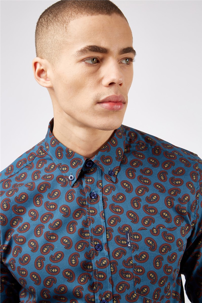 BEN SHERMAN | Paisley Swirl Print s/s Shirt