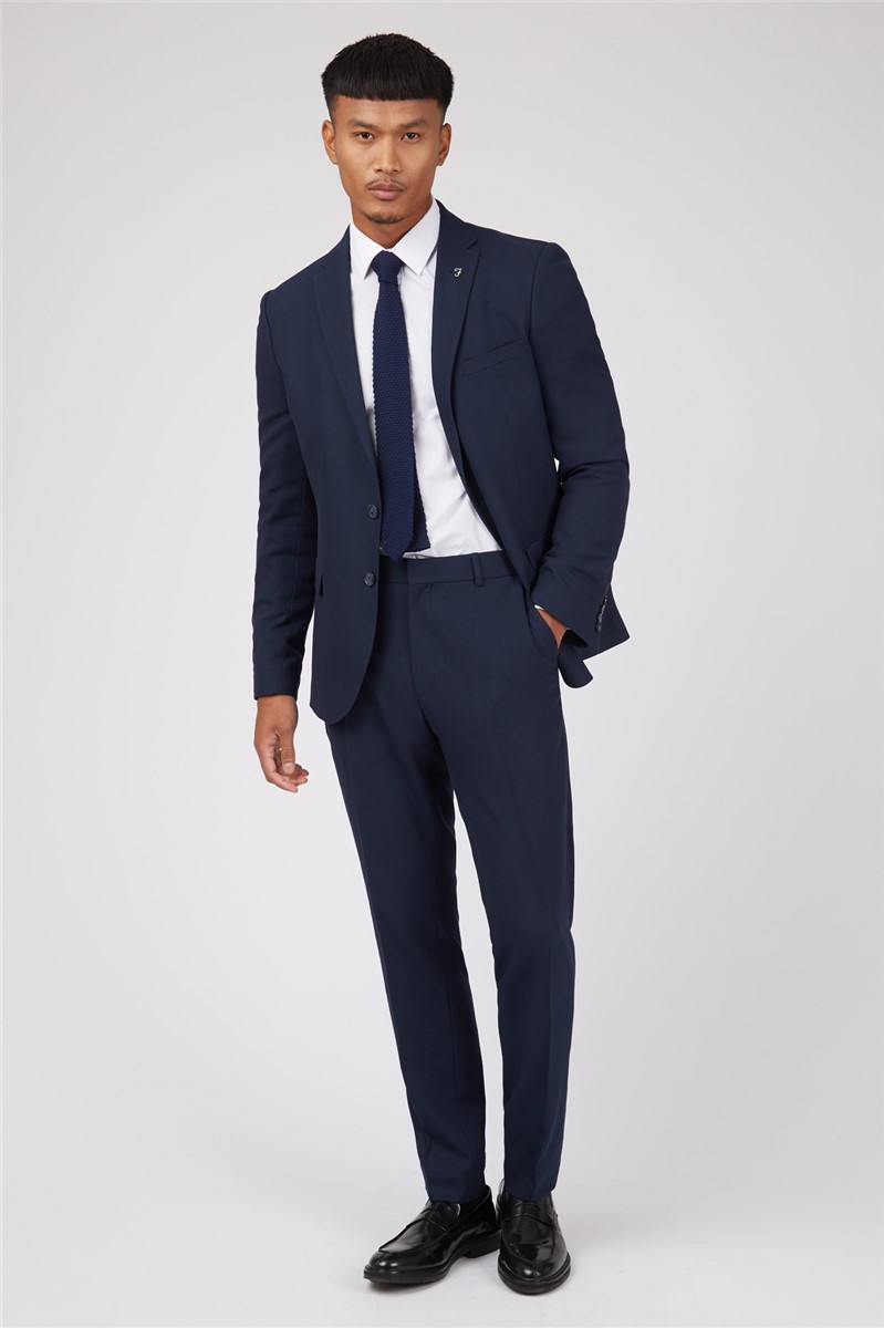  Kenley Navy Textured Two Piece Suit