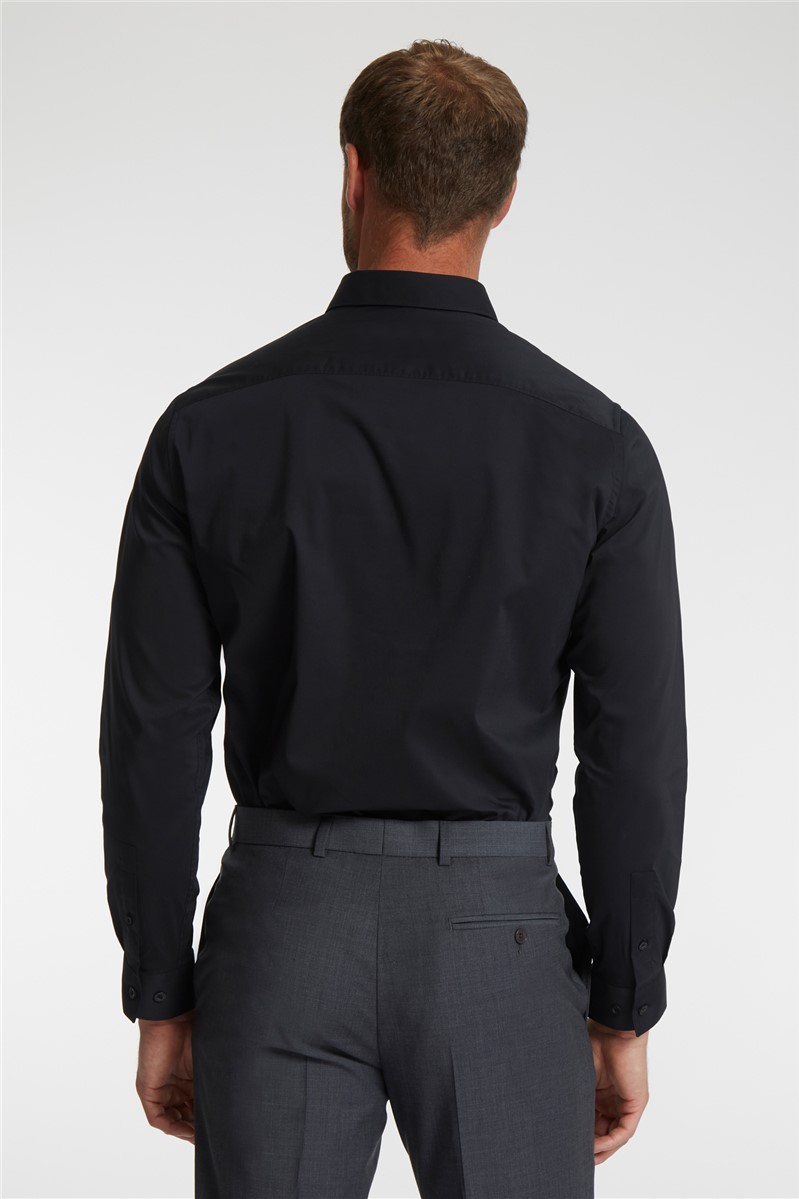 Ben Sherman Script Ben Sherman Black Forward Point Collar Shirt