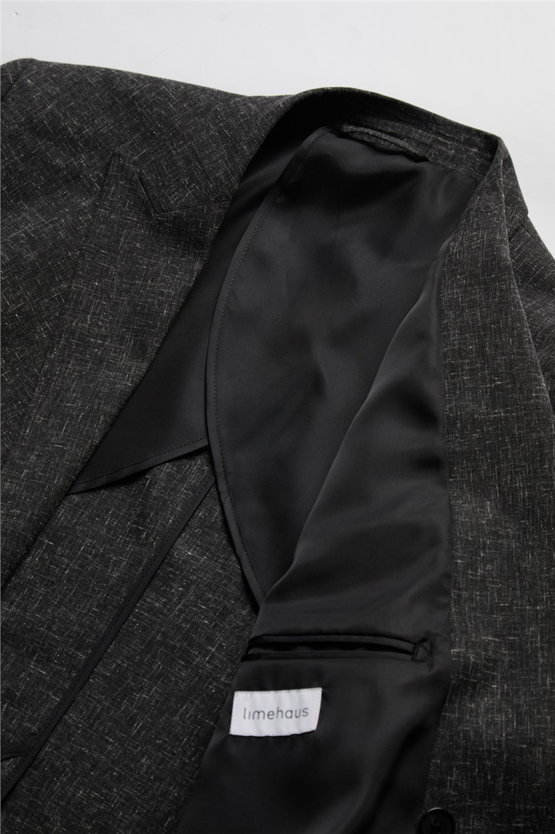  Charcoal Peak Double Breasted Blazer