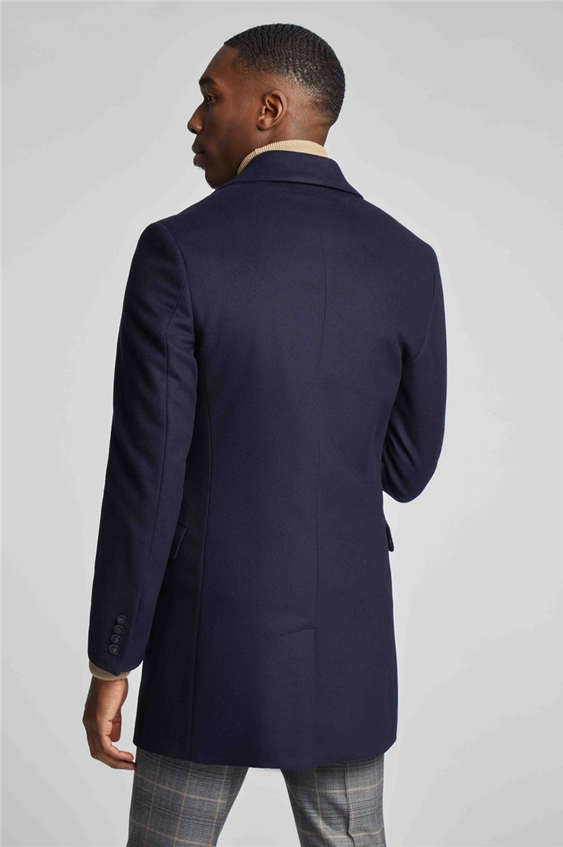  Navy Double Breasted Overcoat