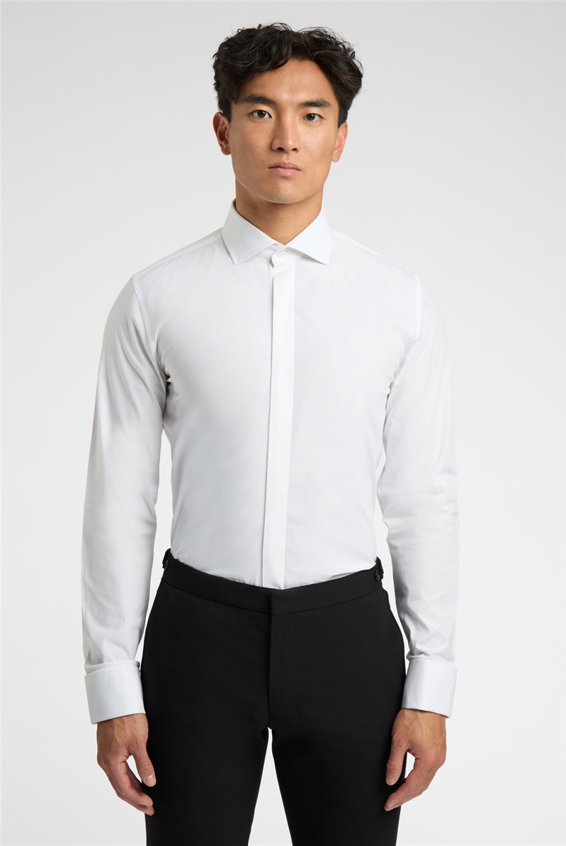  Slim Double Cuff Cutaway Collar Dress Shirt