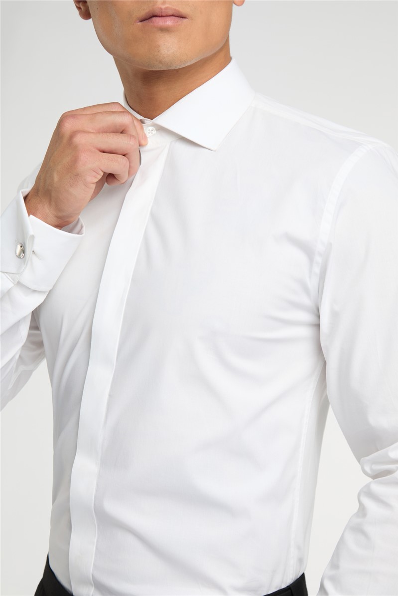  Slim Double Cuff Cutaway Collar Dress Shirt