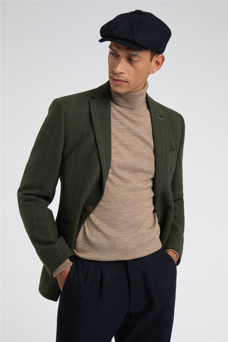  Merino Knit Roll Neck Jumper - Sand