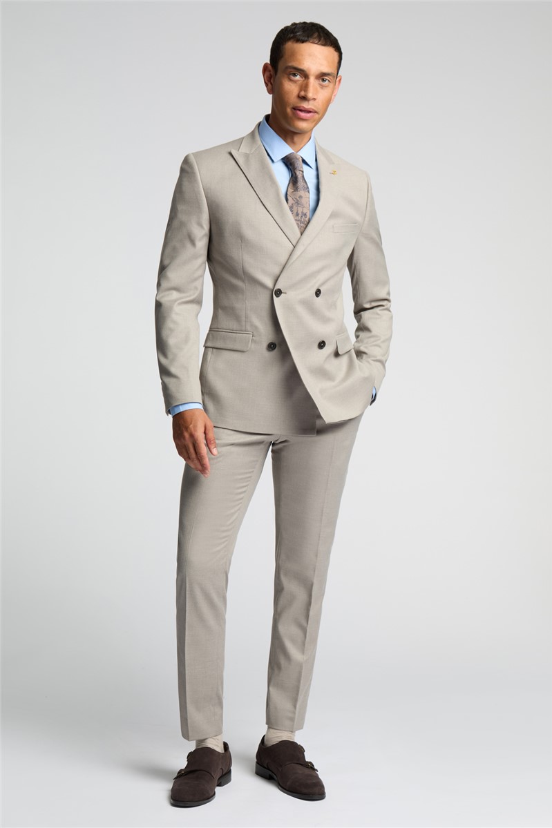  Slim Fit Austin Putty Flannel Suit Trousers