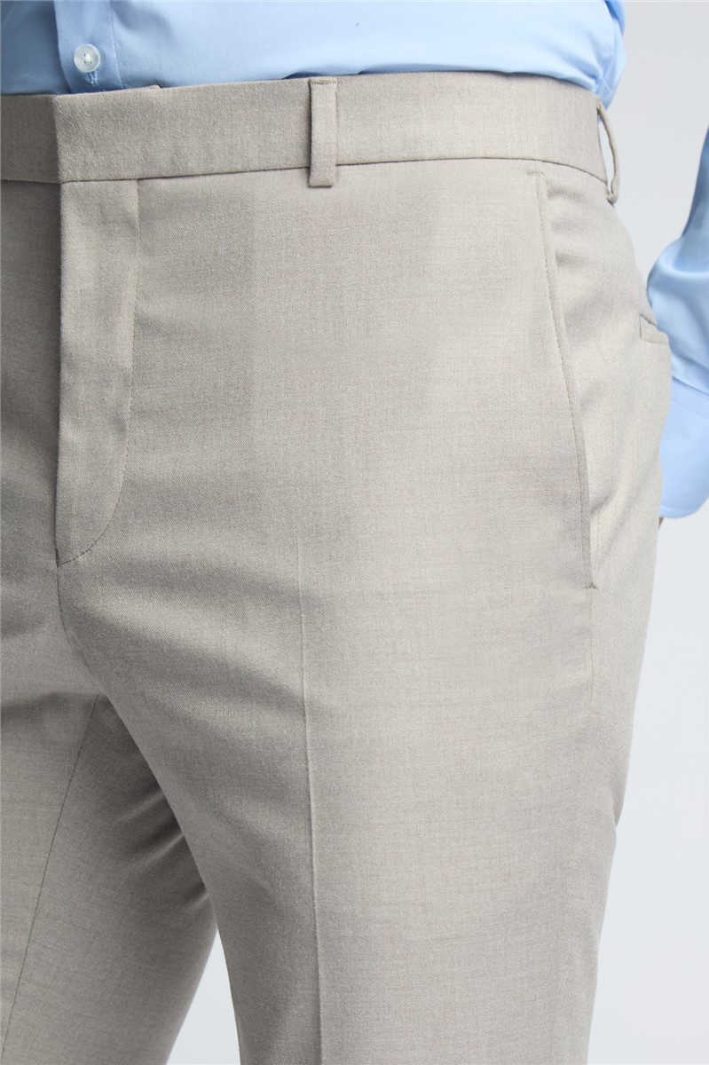  Slim Fit Austin Putty Flannel Suit Trousers