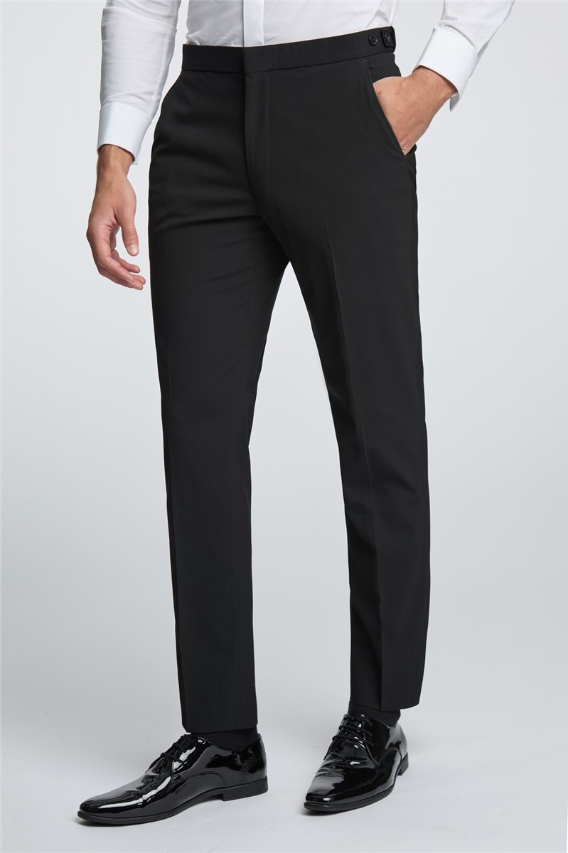  Regular Fit Black Dinner Trousers