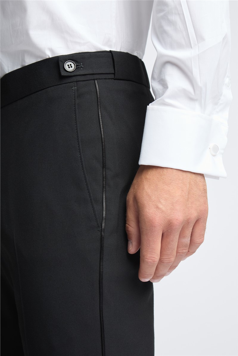  Slim Fit Black Dinner Trousers