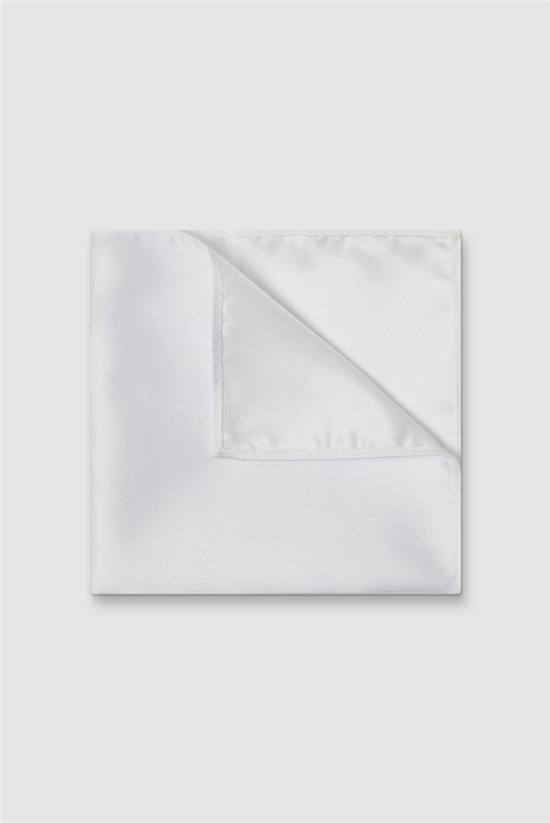  Plain White Pocket Square